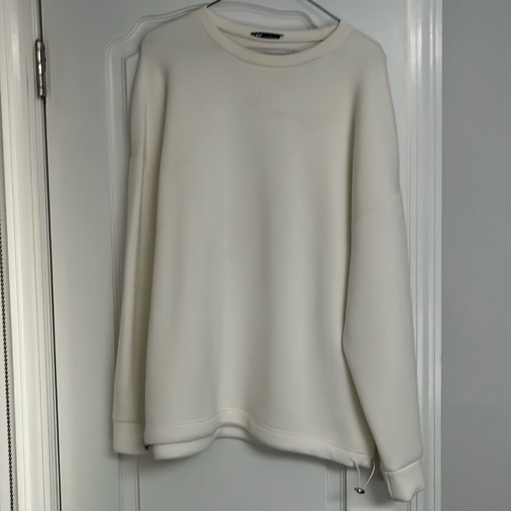 Zara Neoprene toggle sweatshirt
